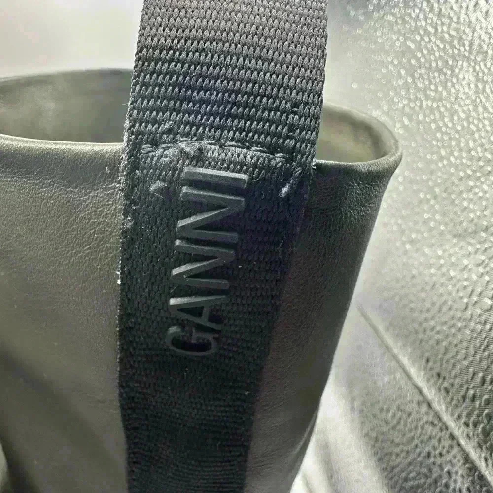Ganni Women’s Military Green Black Tubular Leather Boots Size 10 US 40 EUR $500 - Picture 4 of 7